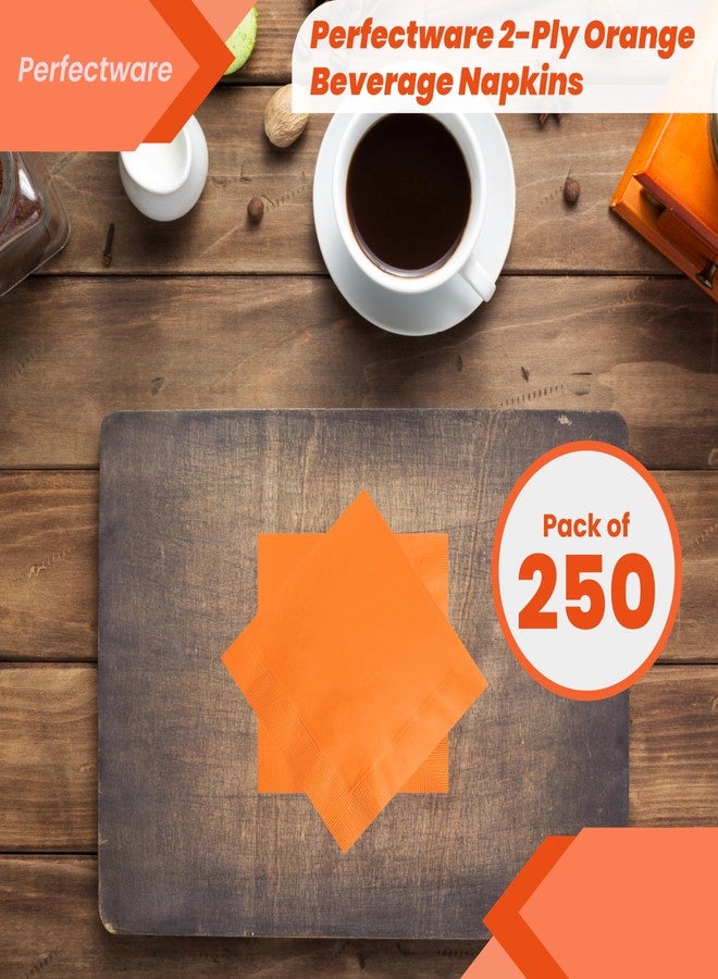 بيرفيكت وير مناديل مشروبات برتقالية من طبقتين من بيرفكت وير - عبوة من 250 منديل - Image 2